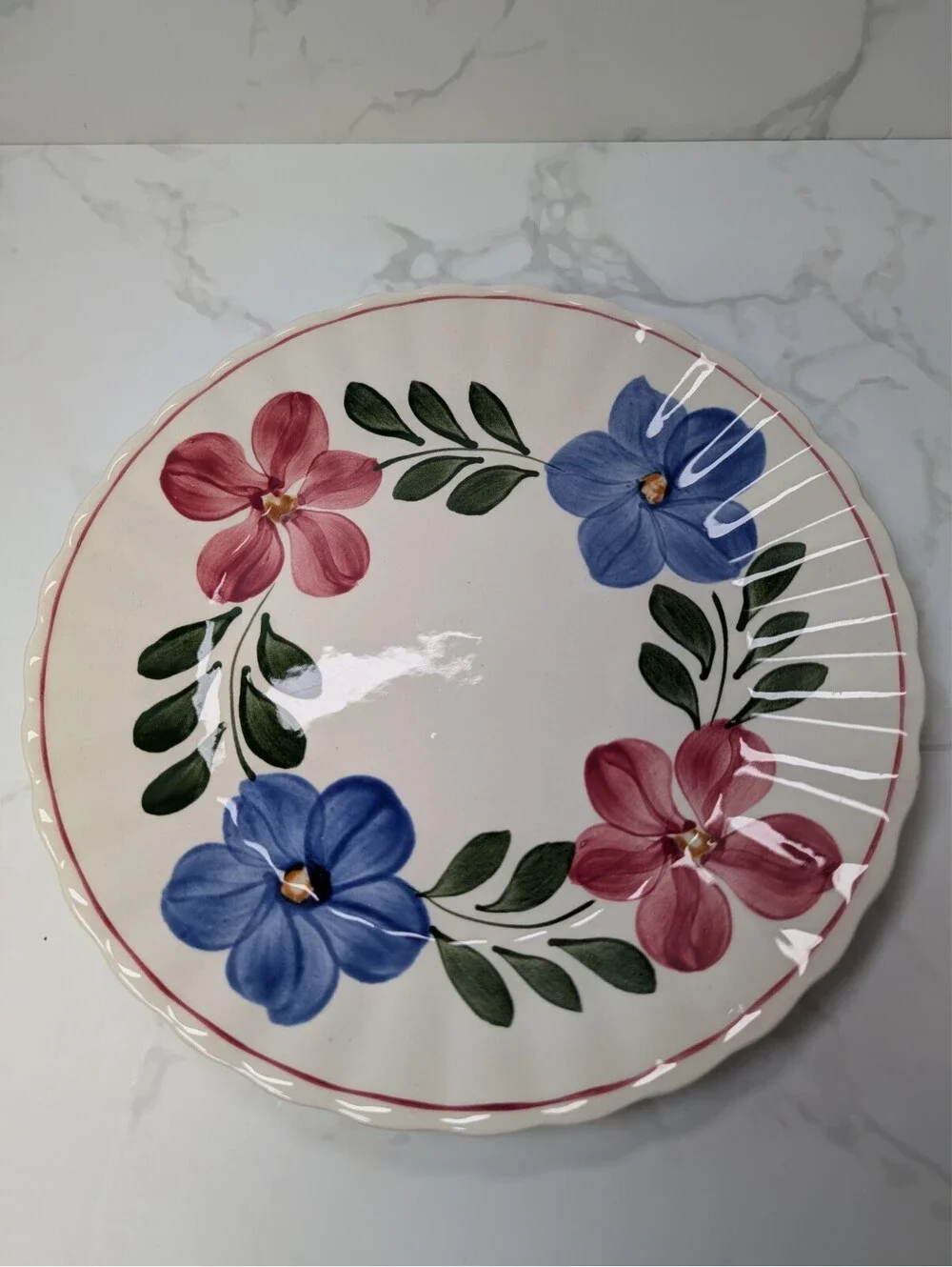 Blue Ridge Laurel Wreath Dinner Plates Set of 4 9.5